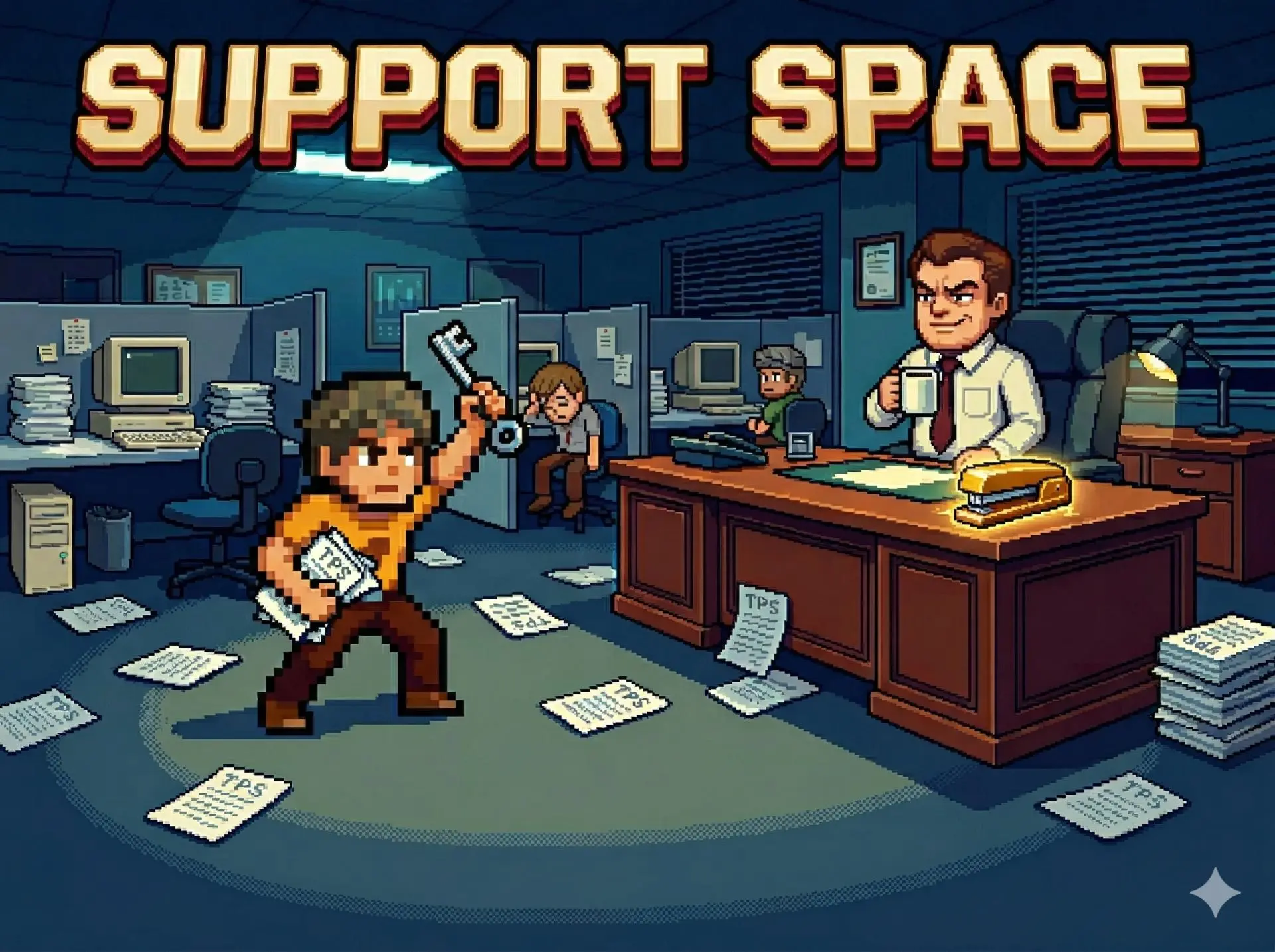 Support Space RPG title screen